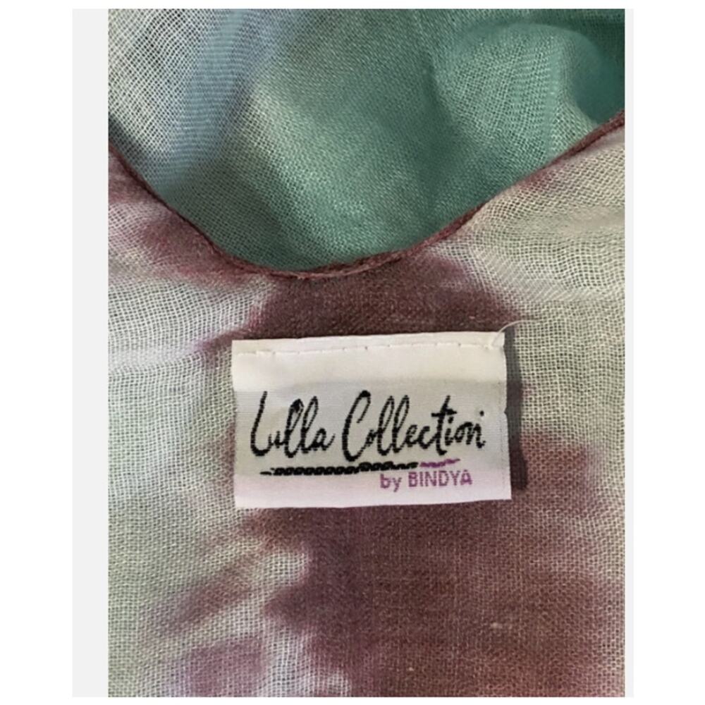 Lulla Collection by Bindya pINK/BLUE KIMONO Tie Die Cover-Up scarf One Size NEW - Picture 3 of 4